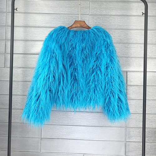 Women Shaggy Faux Fur Fleece Coat Winter Warm Jacket Cardigan Overcoat PLUS SIZE - Picture 42 of 70