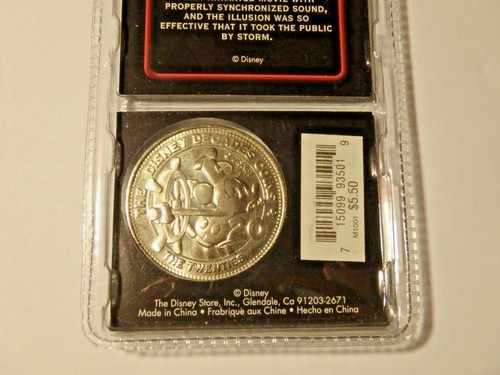 Moneda Décadas Disney Store #1 1928 Mickey Mouse Steamboat Willie Coin 2000 SIN ABRIR - Imagen 4 de 4