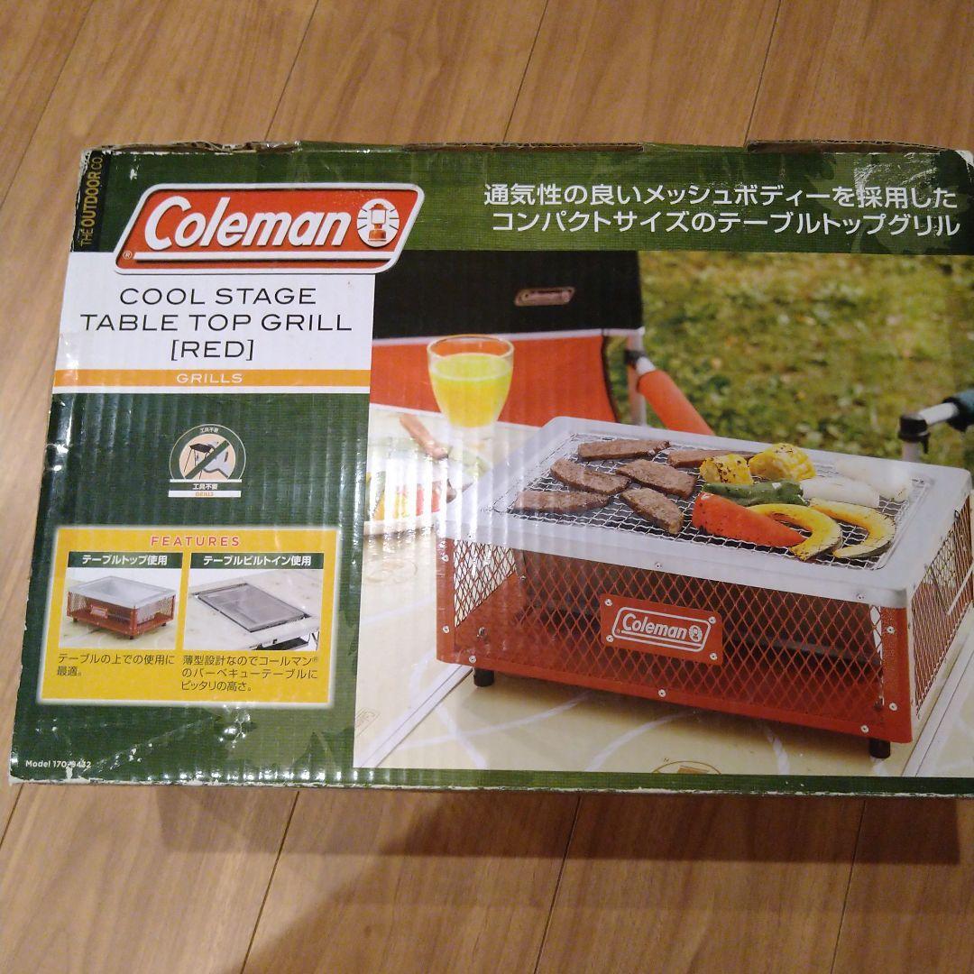 Red COLEMAN BBQ stove bonfire Yakitori Barbecue Grill