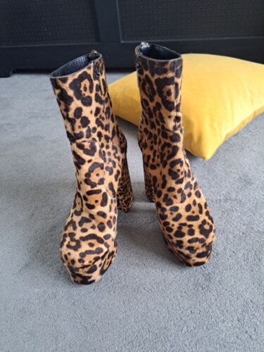 Saint Laurent High Heel Leopard Shoes For Women Size 39 - Picture 1 of 9