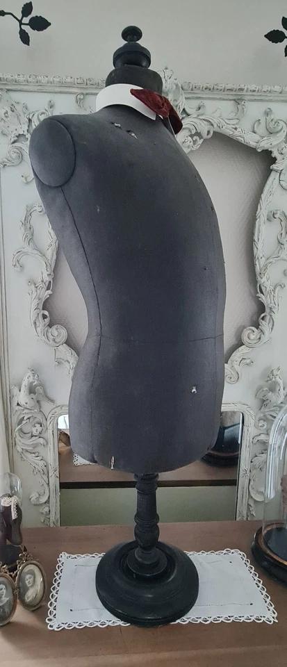 ANCIEN MANNEQUIN DE COMPTOIR HOMME NAPOLEON III STOCKMAN TAILLE DE GUEPE - Photo 2/4