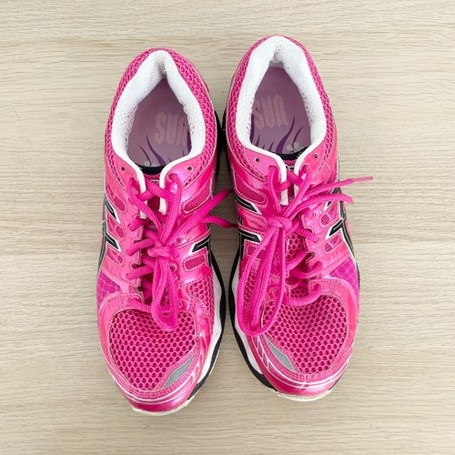 Asics Gel-Nimbus 14 Shoes Womens Size US 9 EU 40.5 Neon Pink Low Top Lace Up - Picture 3 of 9