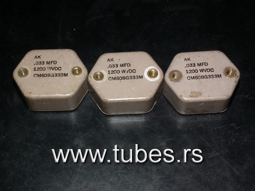 One vintage MICA capacitor 0.033 mfd 1200V Sangamo USA 0.033uF 1200WV - Picture 3 of 5