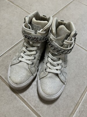 G by Guess Silver Sneakers Size 6M