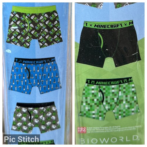 MINECRAFT Boys Size 6 Boxer Briefs - Assorted Pack of 5 Mojang - Picture 10 of 12