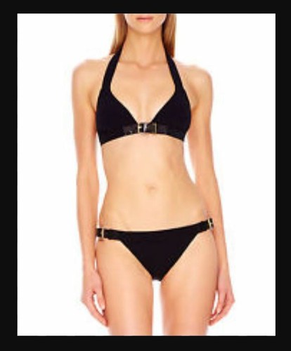 Michael Kors 10 Bikini Buckle Me Up Belted Triangle Swim Bathing Suit - Picture 2 of 4