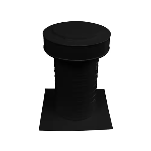 7 In. Dia Keepa Roof Vent an Aluminum Static Roof Vent for Flat Roofs in Black - Picture 12 of 12