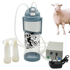 Milking Machine for Goats,Pulsation Vacuum Pump Milker Adjustable Speed Doubl...