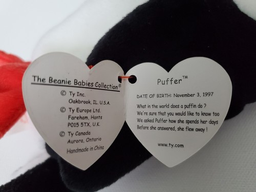 TY The Beanie Babies 1997 Puffer The Puffin Bird Toy with Tag - Picture 6 of 17