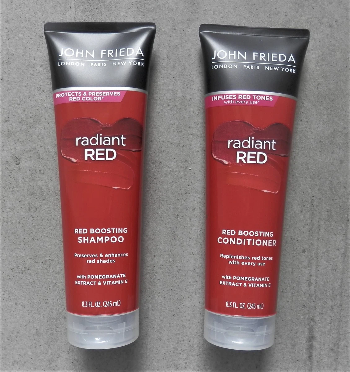 arbejder Konvertere børste 2 John Frieda Radiant Red Shampoo & Conditioner Red Boosting Pomegranate &  Vit E (#166119376865)