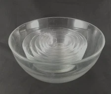 Duralex France 7pc Clear Glass Nesting Measuring Bowls