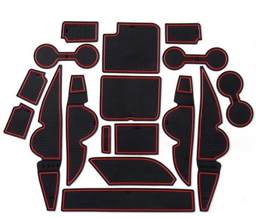 Gate Slot Cup Mat for Kia K3 FORTE Cerato 2013 ~ 2018 GT Pad Car Accessories RED - Picture 8 of 8