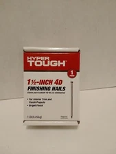 Hyper Tough 1.5 Inch 4D Finishing Nails Bright Finish 1 Lb Box