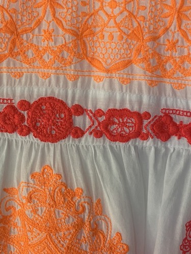 EPC Triple C orange White florescent cotton dress 100% cool cute 6/8, Worn Once - Picture 11 of 12