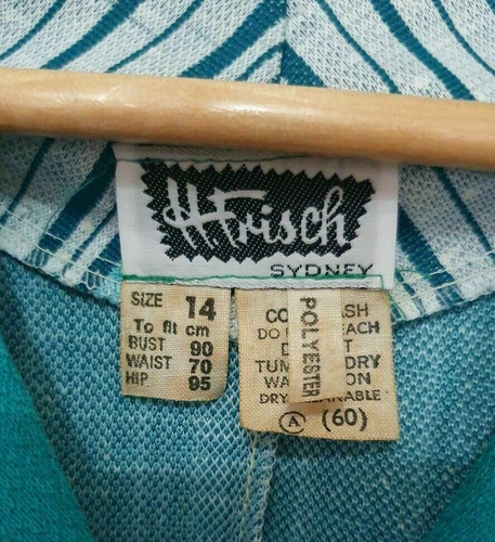 H FRISCH Sydney Designer Label Vintage BNWT Women Button Belted Blouse Top 14 - Picture 5 of 6