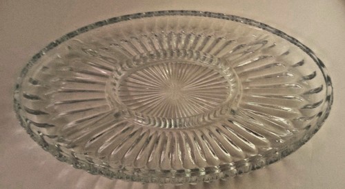 GODINGER CRYSTAL RELISH w/ SILVER PLATED GALLERY TRAY & 14" x 10" - Picture 6 of 7