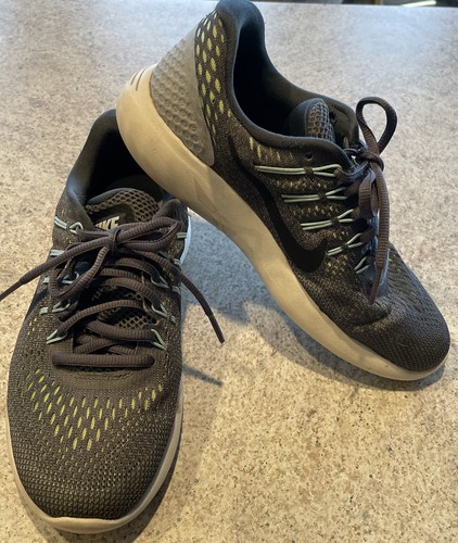 NIKE RUNNING SHOE Lunarglide 8 Run easy gray W/blue/green Excellent Used Cond - Picture 4 of 7
