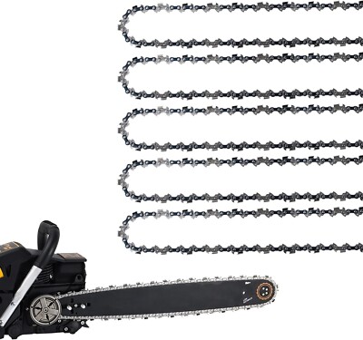 5 Pack 20 Inch Chainsaw Chain 81 Drive Links .063'' Gauge, .325'' Pitch Replacemen