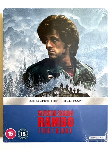 NEW Rambo First Blood 4K UHD Bluray Steelbook Action Stallone Dennehy Crenna - Picture 1 of 2