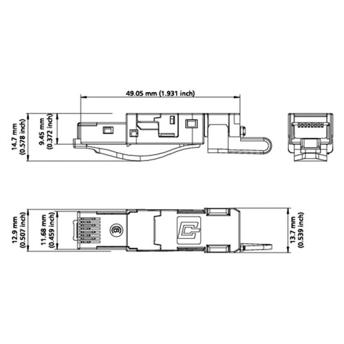 METZ CONNECT E-DAT Industrie IP20, feldkonfektionierbarer RJ45-Stecker, schwarz - Bild 4 von 4
