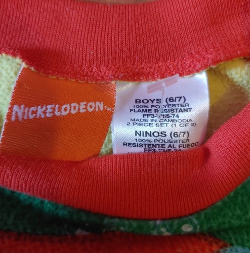 Nickelodeon Boy's SpongeBob SquarePants Christmas Pajamas 2 Piece Set (6/7) - Picture 4 of 7