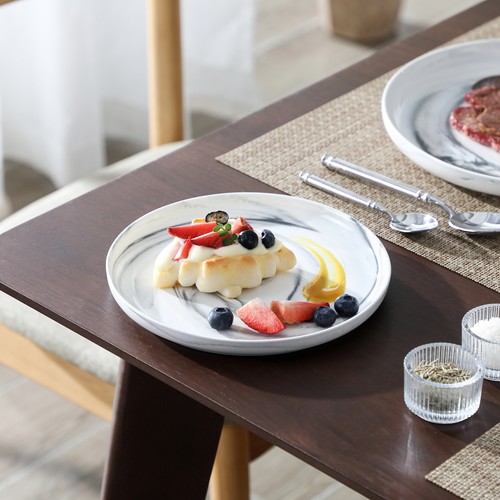 MALACASA Porcelain Dinnerware Set Round Kitchen Tableware Set Service for 4 / 6 - Picture 41 of 81