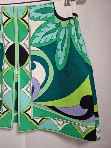 Zara Retro Green Paisley A-Line Mini Skirt Size 32 M NWT - Picture 4 of 15