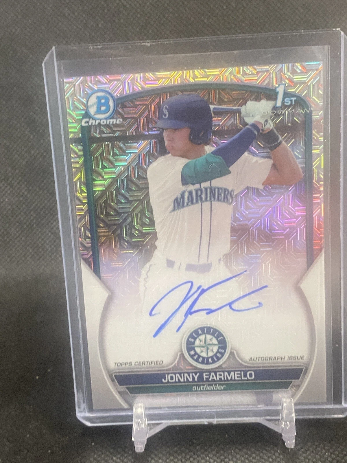 2023 Bowman Draft Jonny Farmelo 1st Chrome Auto HTA Choice /150 Mariners