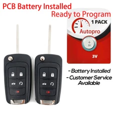 2 For 2010 2011 2012 2013 2014 2015 2016 2017 Chevrolet Equinox Remote Key Fob