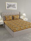 Raymond Home Cotton Double Bedsheet with 2 Pillow Covers-Yellow + Free Shipping