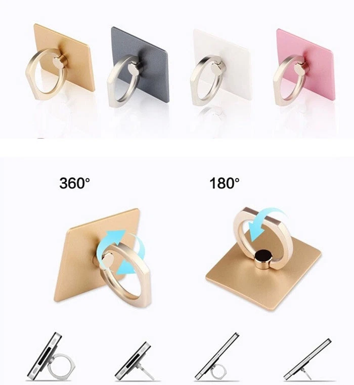 Soporte para teléfono con anillo para dedo rotación de 360° para todos los teléfonos celulares envío a EE. UU. Foto 3 de 4