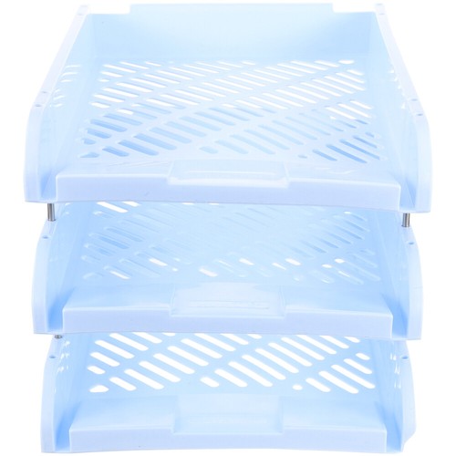 Three-layer File Disk Office Paper Organizer remise Tray Document Letter Trays