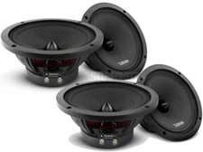 4) DS18 PRO-ZXI8.4BM 8" Mid-Range Speakers 2800 Watt 4-Ohm Bullet Pro Car Audio
