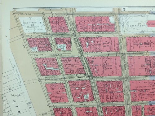 1934 WORLD TRADE CENTER (Future) SITE MANHATTAN NEW YORK CITY Map ~ Old Vintage - Picture 2 of 12
