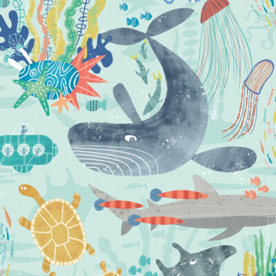 WGU50131W - When I Grown Up Beneath The Waves Ocean OHPOPSI Tapete
