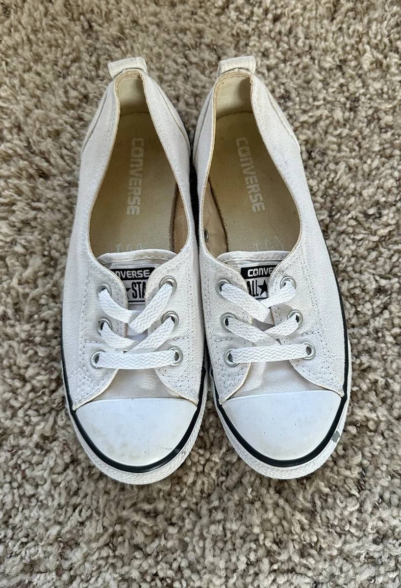Converse Chuck Taylor All Star Ballet Lace Slip On Shoes 547167C White  Women 5.5 | eBay