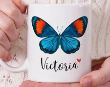 Butterfly Coffee Mug Butterfly Gifts For Women Blue Butterfly Mug Butterfly