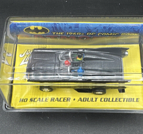 WoW 2005 Johnny lightning THUNDER JET 500 SLOT CAR BLACK 1966 DC COMIC BATMOBILE