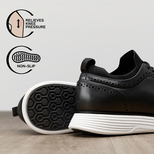 Men's Dress Sneakers Oxfords Casual Wingtip Brogue Non-slip Shoes Size 8-13 - Picture 4 of 42