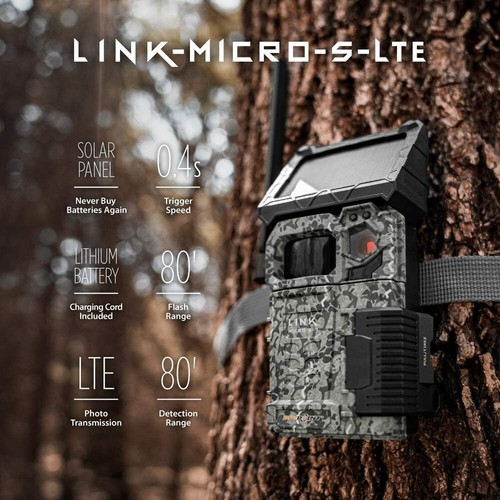 SPYPOINT Link-Micro-S-LTE Solar Cellular Trail Camera 4 LED Infrared Flash Game - Picture 3 of 7
