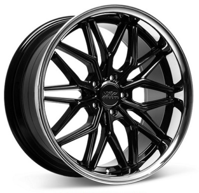 XXR WHEELS 586 Rim 20X9.5 5X120 Offset 35 Black / Chrome Lip (Quantity of 1)