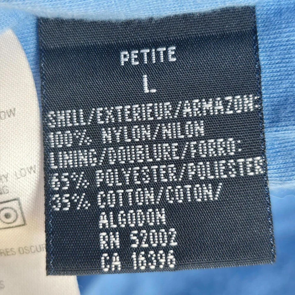 Винтажный Liz спортивная куртка женщина маленький большой ветровка синий конный скрытый капюшон - Изображение 4 из 4