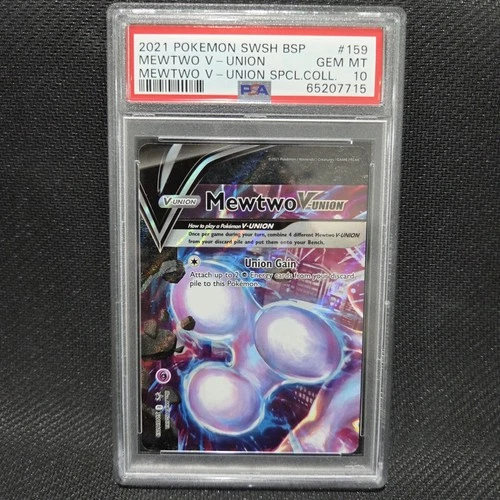 2021 Pokemon: MEWTWO V-UNION SWSH159 - [Celebrations Promo] - Gem Mint PSA 10 💎