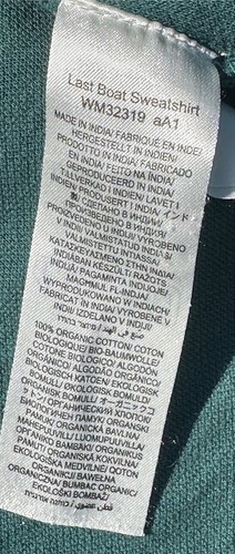 Seasalt Organic Cotton Last Boat Sweatshirt Teal Green Labelled UK 18 - Picture 7 of 7