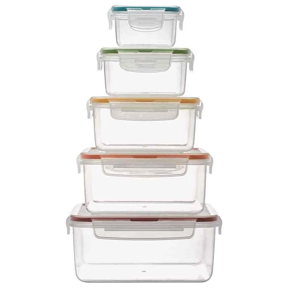 LocknLock Square Nestable Air & Watertight 5pcs Food Storage Container Set - Image 4 of 4
