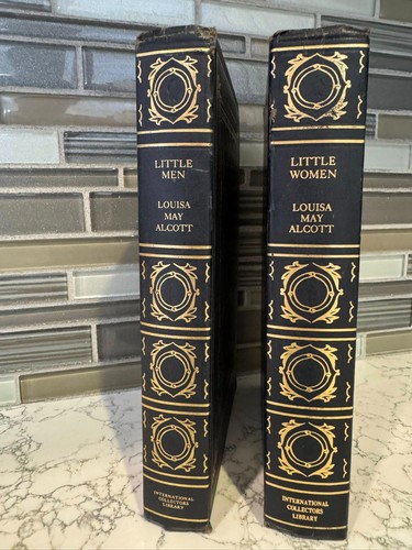 2 Louisa May Alcott LITTLE WOMEN & LITTLE MEN Books ICL International Collectors - Picture 1 of 4
