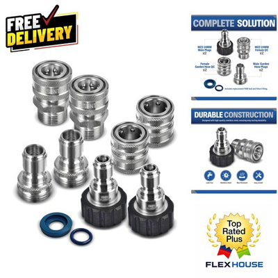 #ad Pressure Washer Quick Connect Kit Durable Stainless Steel Solution $85.94