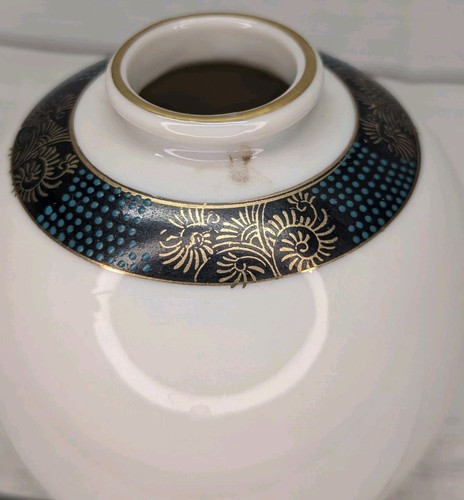 Antike japanische Kutani Porzellan Dose Vase Dekor - Bild 6 von 8