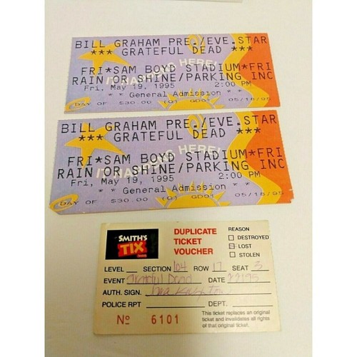 The Grateful Dead Live Concert Ticket Stubs Brochure - Picture 2 of 6