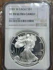 2001 W PROOF AMERICAN 🇺🇸 SILVER EAGLE 🦅 $1 NGC PR70 ULTRA CAMEO FREE SHIPPING